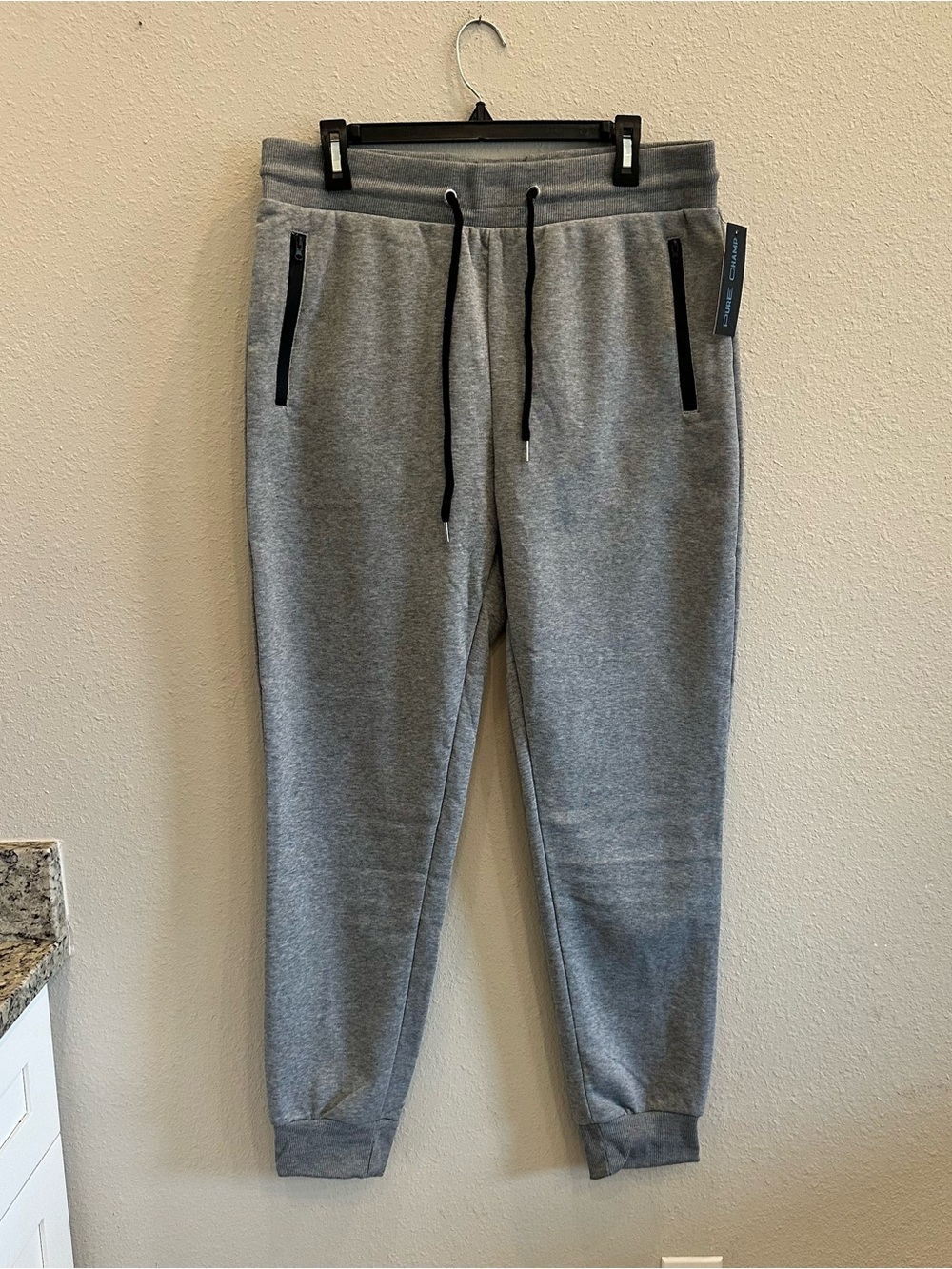 Pure Champ Joggers Gray Fleece Sweatpants XL NWT Athleisure